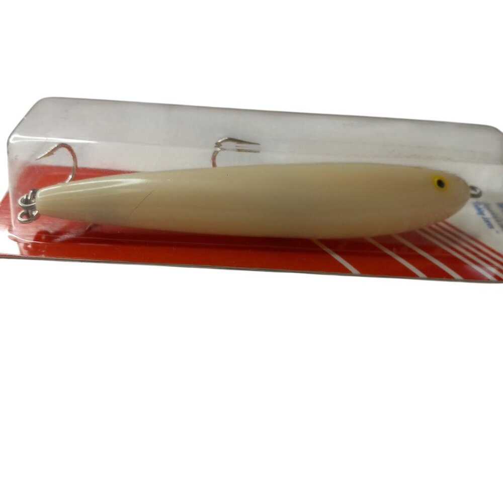 Rebel Saltwater Super Pop-R Topwater Fishing Lure 4.5" Pearl White Gamefish NEW - Picture 2 of 4